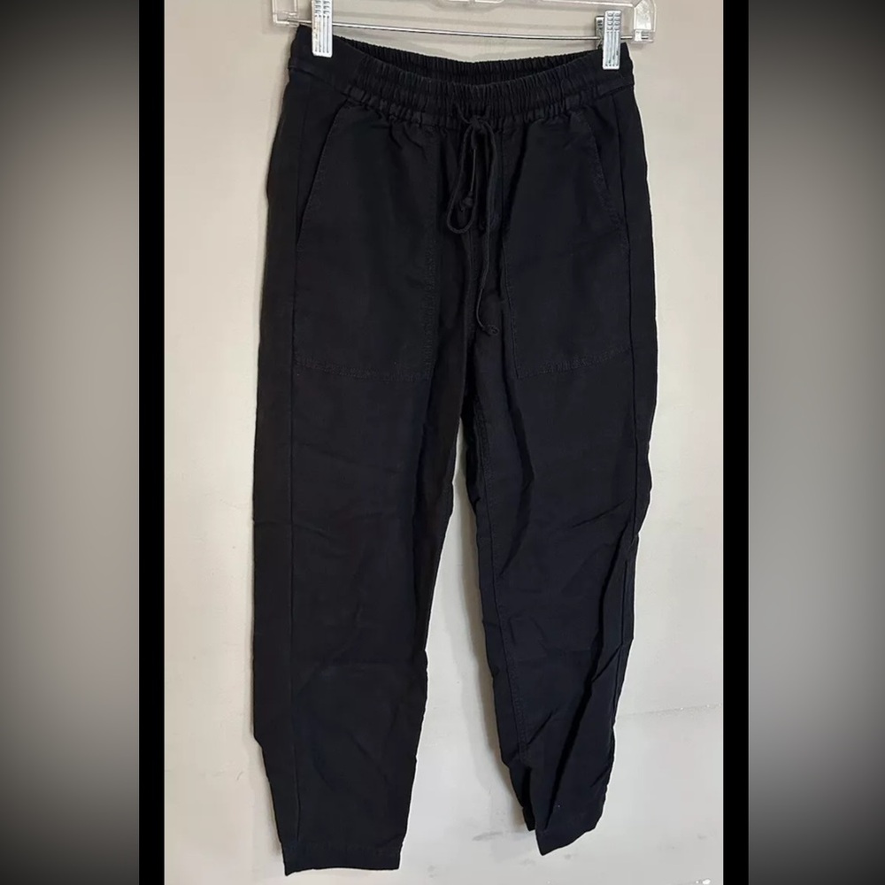 J. Crew Black Linen Blend Casual Seaside Pants Size XS Petite XSP